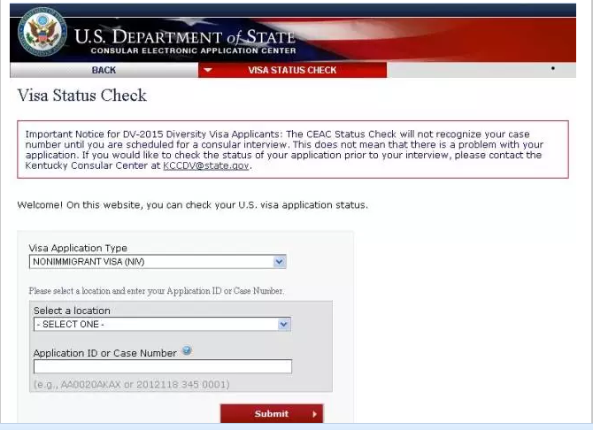 美国签证状态如何查询